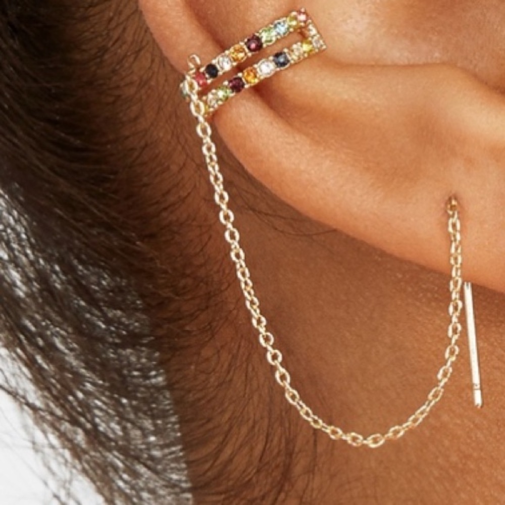 BaubleBar Squish Ear Cuff Threader Earring